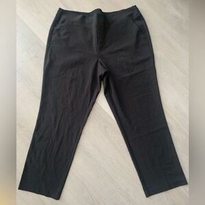 Time and Tru Black Straight-Leg Pull-On Dress Pants